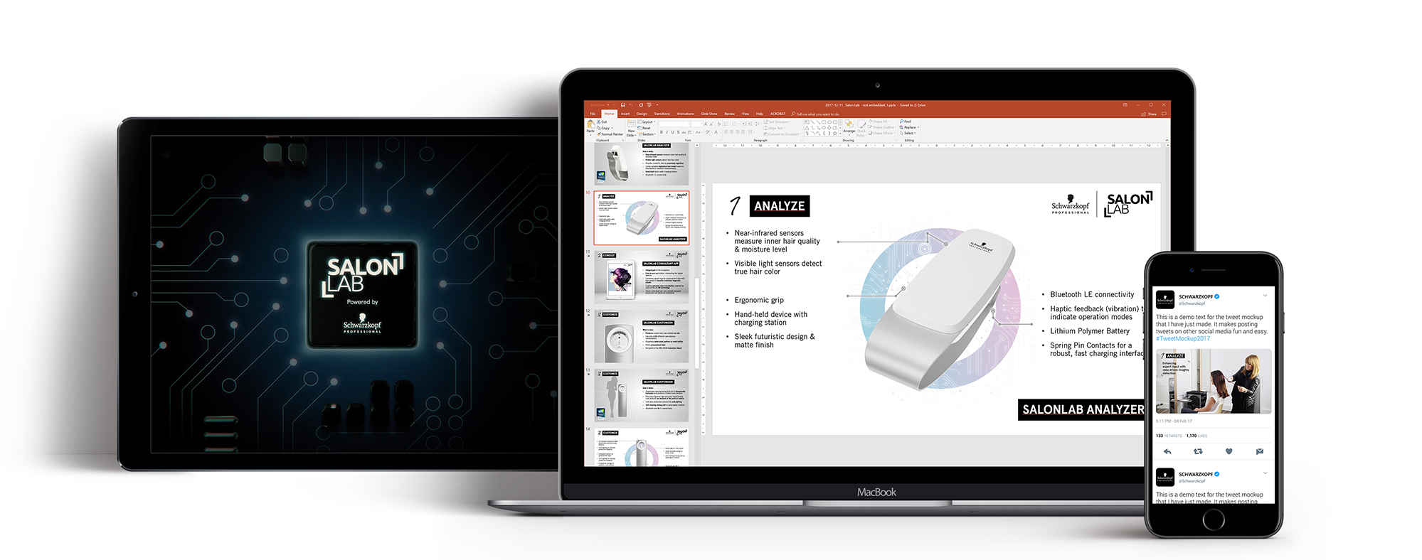 Henkel Salon Lab at CES 2018 mobile, desktop and ipad