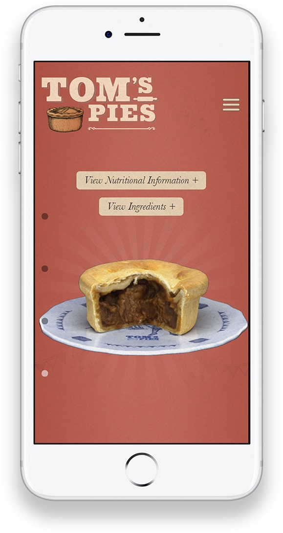 Tom's Pies Portfolio Website