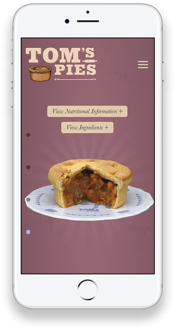 Tom's Pies Portfolio Website