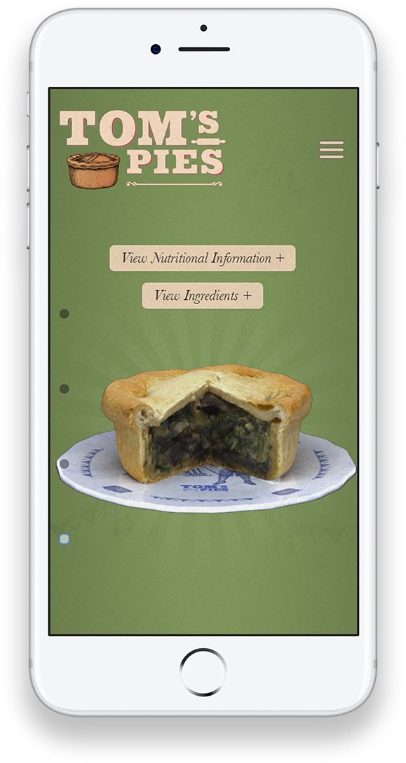 Tom's Pies Portfolio Website