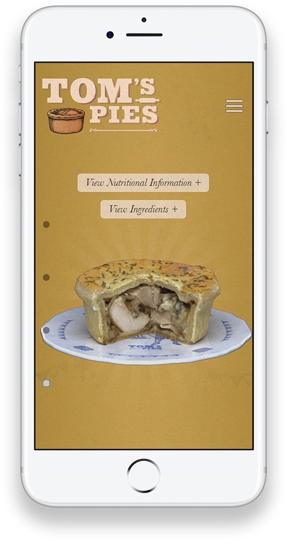 Tom's Pies Portfolio Website