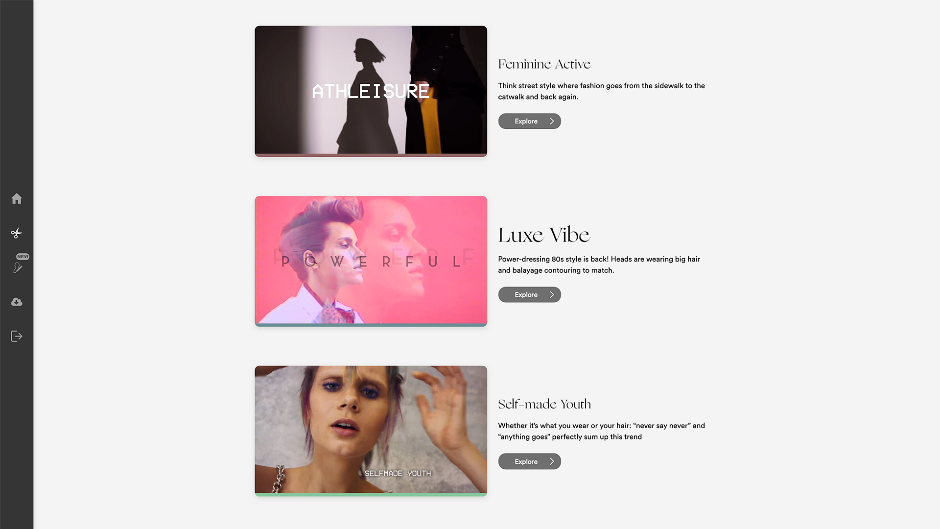 Essential Looks Trend Report Web App