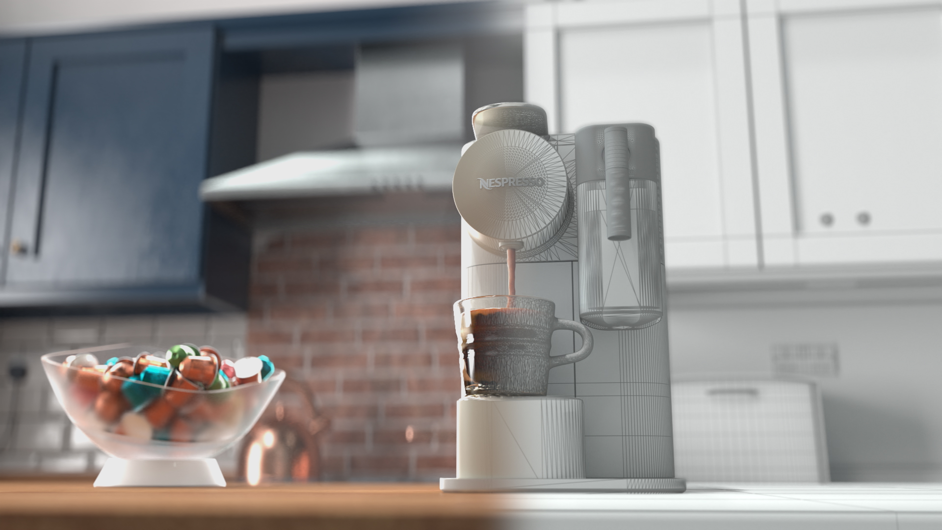 Nespresso and delonghi 3d visual